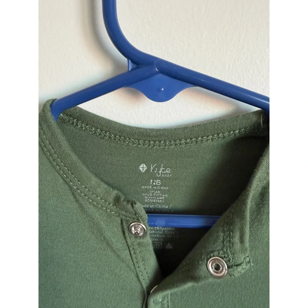 Kyte Baby Snap Up Green Footie Newborn